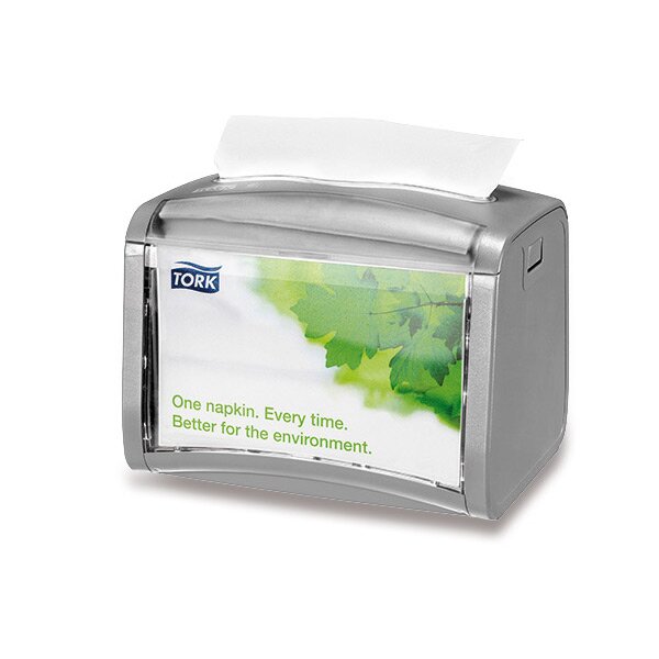 Tork stolný zásobník na servítky, sivý plast, vyťahovanie z vrchu, systém N4