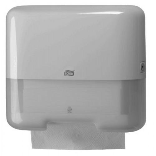 Tork zásobník na skladané papierové utierky ZZ/C, biely plast, malý, systém H3