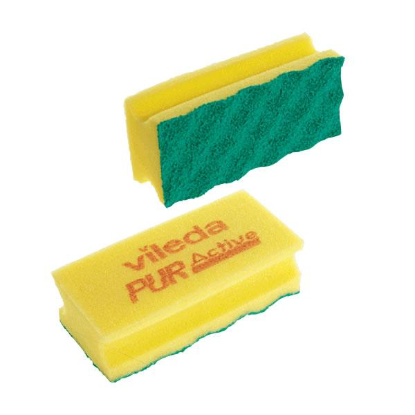 Vileda PUR Active Sponge Profi neškriabúca hubka 7 x 15 cm