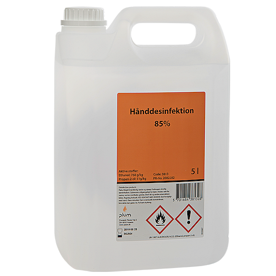 Plum tekutý dezinfekčný prostriedok na ruky 85%, 5 l bandaska