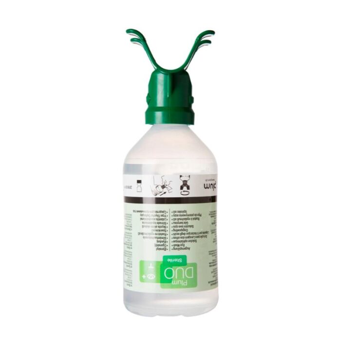 Plum očná sprcha DUO chloridu sodného (NaCl) 0,9%, fyziologický roztok 500 ml