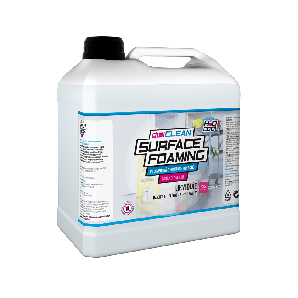 disiCLEAN SURFACE foaming 5 l bandaska, bezchlórový dezinfekčný prostriedok na čistenie podláh
