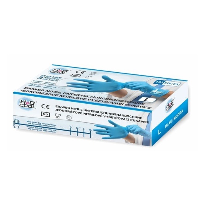 Rukavice nitrilové vyšetrovacie D-Light 100 ks, S M L XL