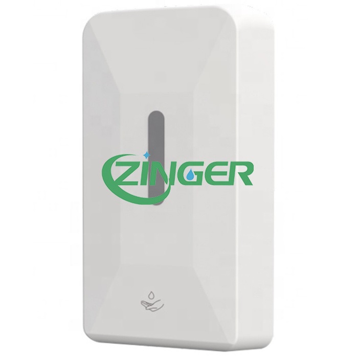 ZINGER zásobník na tekuté mydlo/dezinfekciu, dolievací, senzorový, biely plast, 1 l