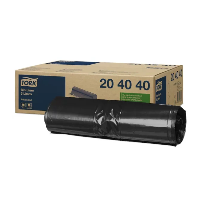 Tork vrecia do odpadkového koša 5 l, čierne, 50 ks/rolka, 20 roliek v kartóne
