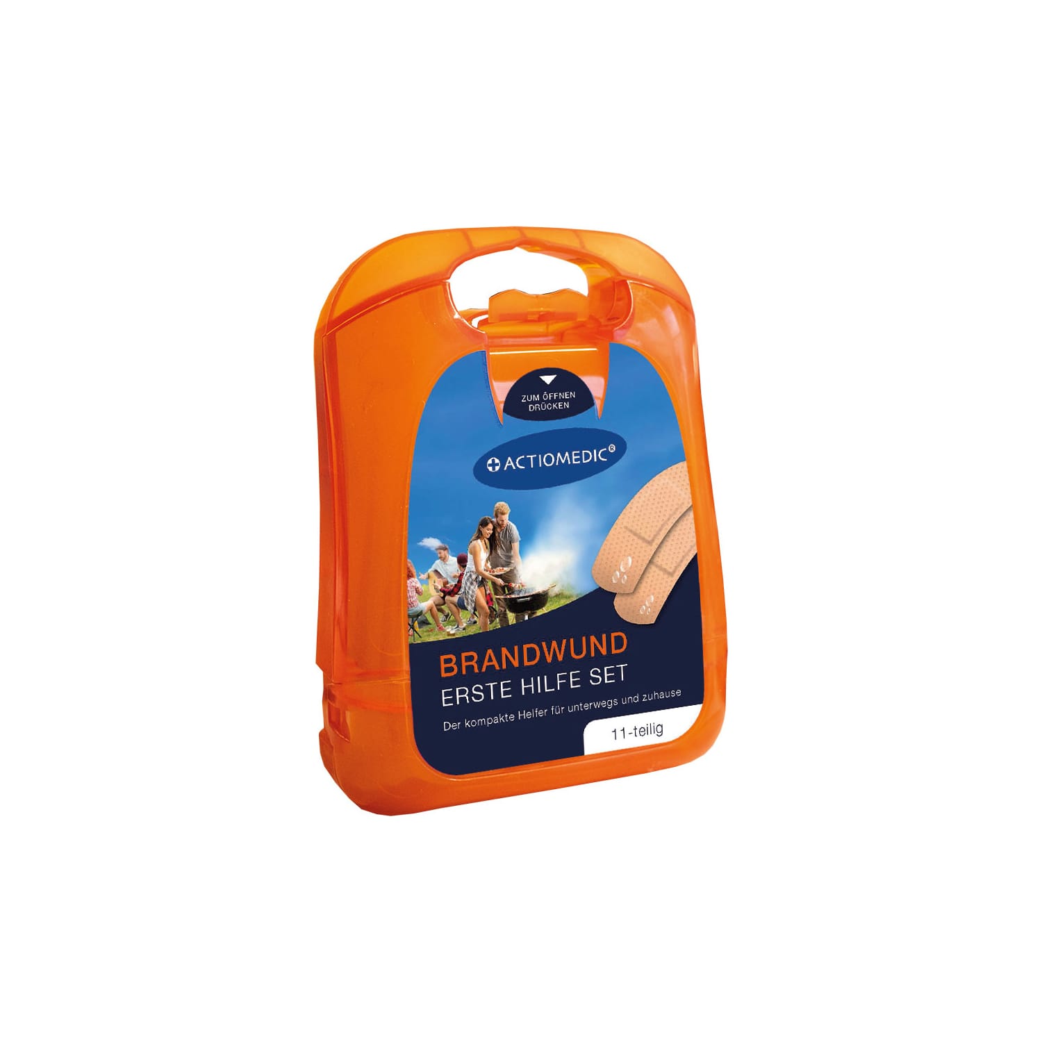 Actiomedic MEDIBOY cestovná sada prvej pomoci pri popáleninách oranžová