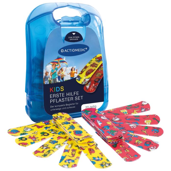 Actiomedic MEDIBOY KIDS cestovná sada vodeodolných náplastí na rany s detským motívom