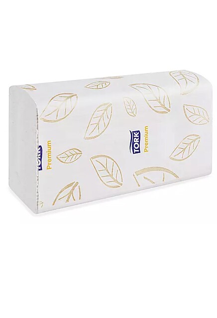 Tork skladané stlačené papierové utierky Interfold/Multifold, Premium, jemné, biele, 2 vrstvy, 2700 ks v kartóne – Obrázok 2