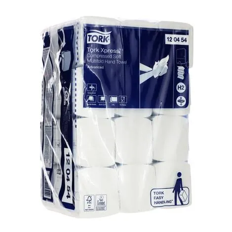 Tork skladané stlačené papierové utierky Interfold/Multifold, Advanced, jemné, biele, 2 vrstvy, 2400 ks v kartóne, 12 balíkov po 200 ks – Obrázok 2