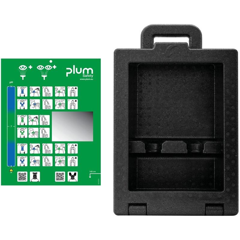 Plum SAFETY IBOX2 DUST-PROOF EMPTY PRENOSNÁ stanica prvej pomoci na 2 očné sprchy PRÁZDNA+piktogram
