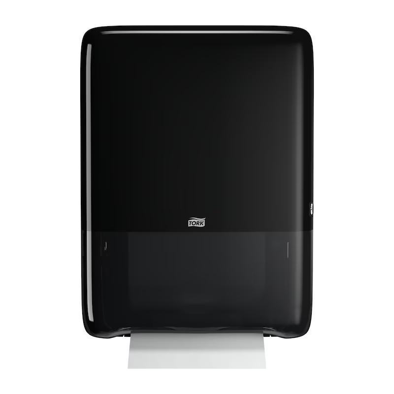 Tork PeakServe Mini zásobník na nadväzujúce papierkové utierky, čierny plast, malý, systém H5