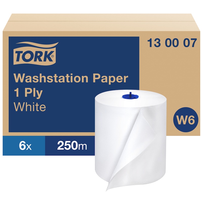 Tork papierová utierka v kotúči, Universal,1 vrstva, biela, dĺžka 250m, 6ks v kartóne