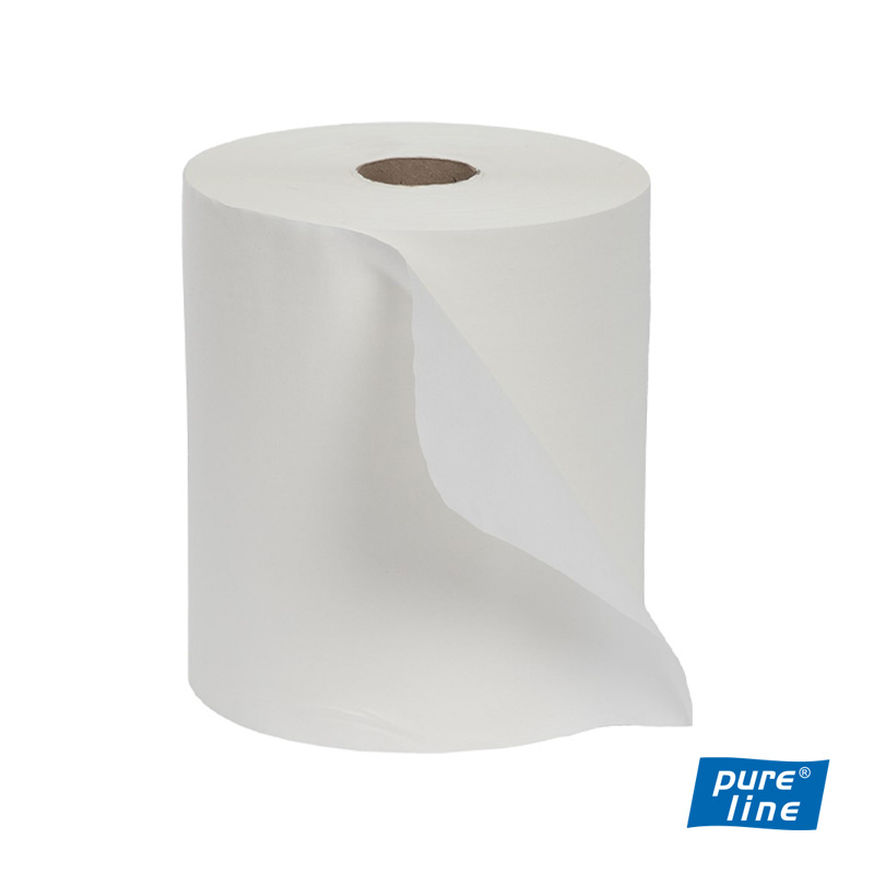 PURELINE Autocut papierové utierky v kotúči, biela, 2 vrstvy, dĺžka 150 m, 6 ks v kartóne