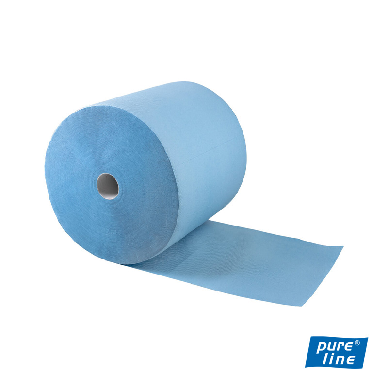 PURELINE priemyselná papierová rola, modrá, 2 vrstvy, dĺžka 380 m, 1 ks v kartóne