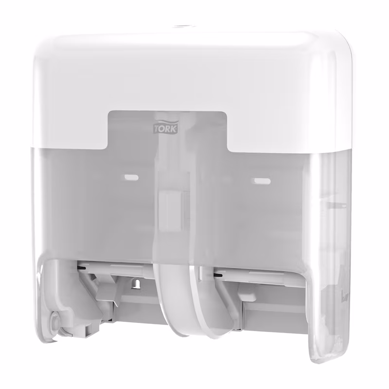 Tork OptiServe® zásobník na 4 kotúče bezdutinkového toaletného papiera, biely, systém T7